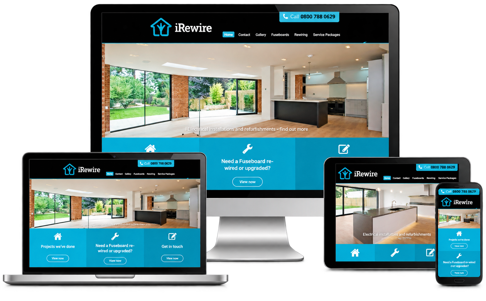 Pre-designed websites ready to edit